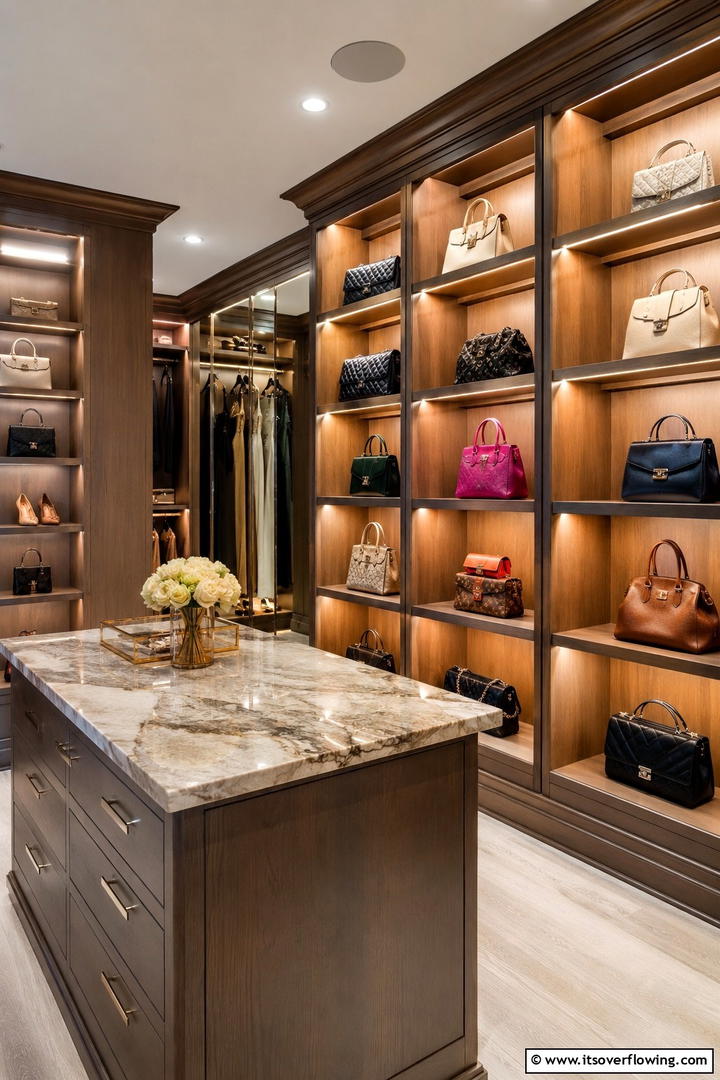 Customized Purse Shelves - 30 Efficient Pots and Pans Storage Ideas for a Tidy Kitchen