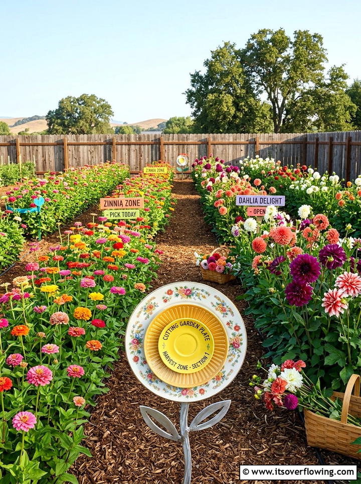 Cutting Garden Plate - 25 creative garden ideas with personalized signs