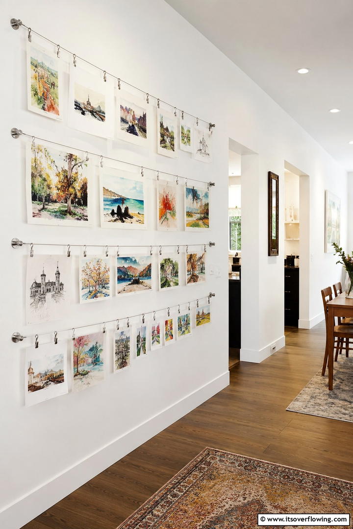 DIY Art Display Walls - 30 Small Craft Room Ideas for Organized Creative Spaces
