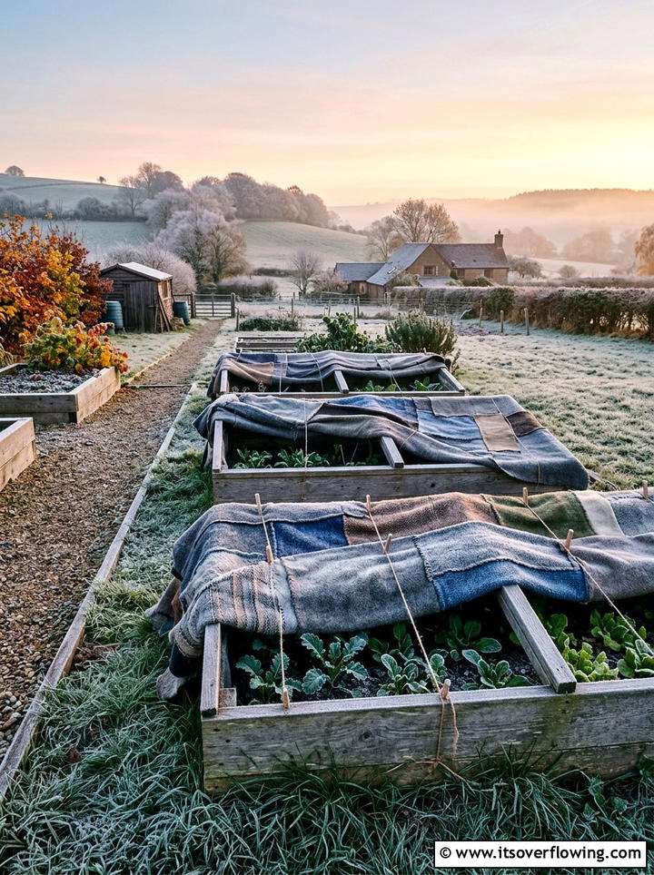 DIY Fabric Cold Frame Insulation - 25 upcycled garden ideas with fabric scraps