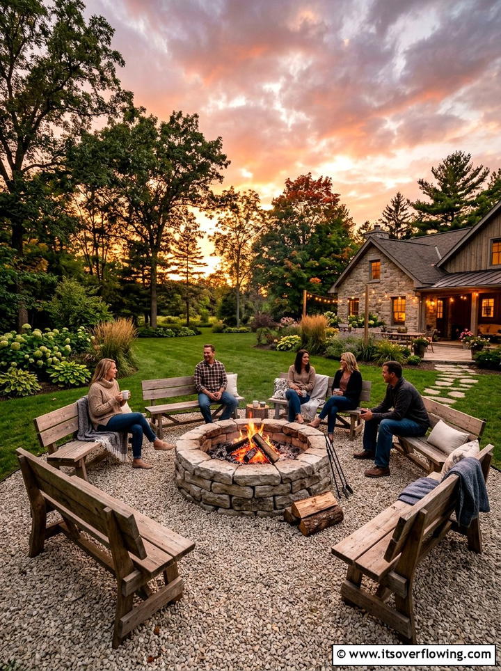 DIY Fire Pit - 25 cheap garden ideas for backyard