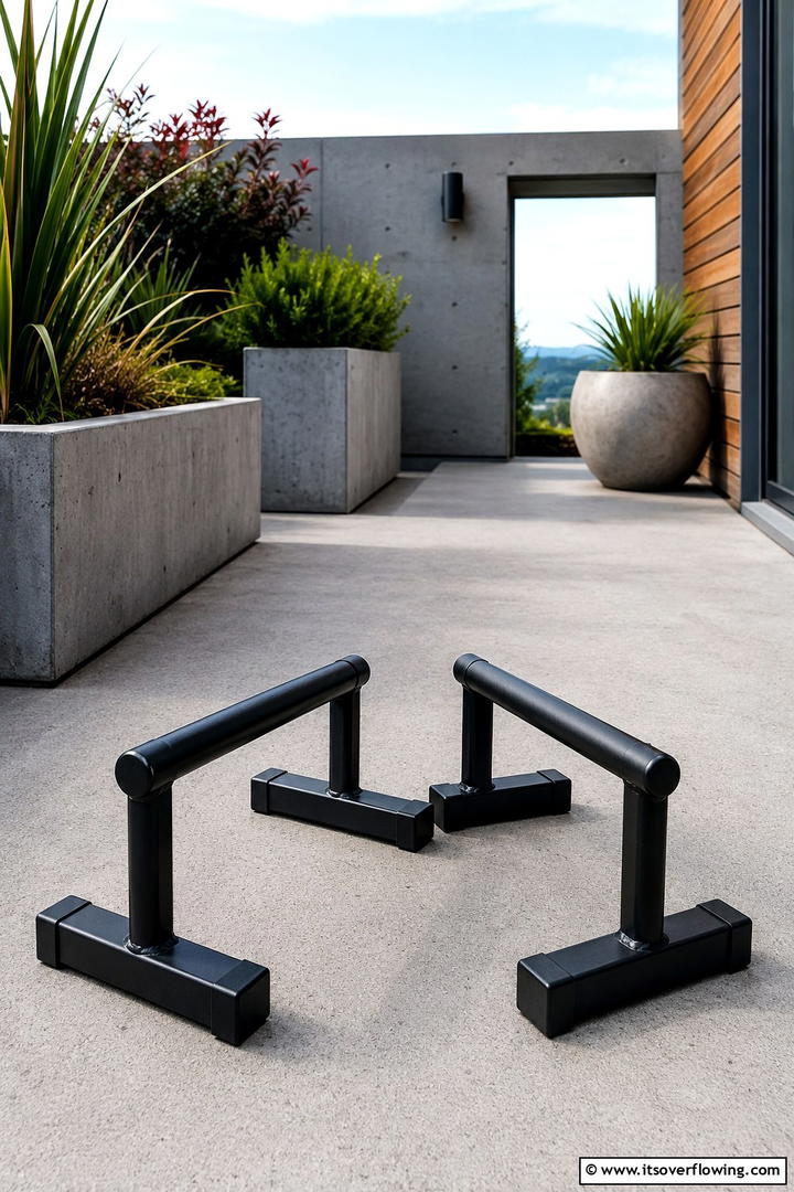 DIY Parallettes for Core Training - 30 Outdoor Gym Ideas to Create a Fresh Air Fitness Zone