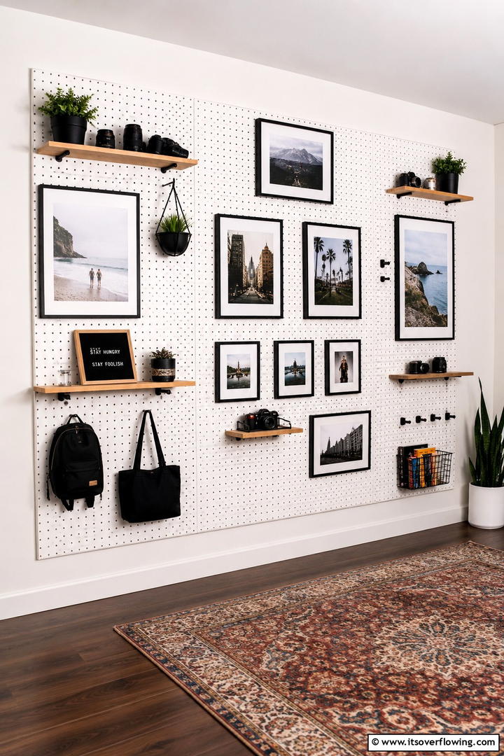 DIY Pegboard Gallery - 30 Photo Display Ideas to Showcase Your Favorite Memories