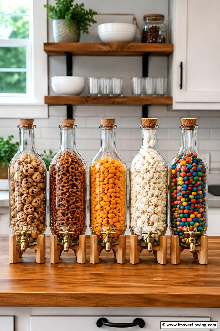 DIY Snack Bottles - 30 Snack Storage Ideas for Organized Kitchen Pantries