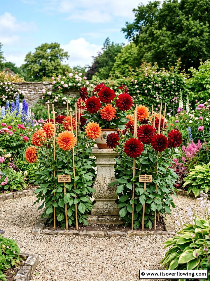Dahlia focal point - 25 garden design ideas with seasonal flowers