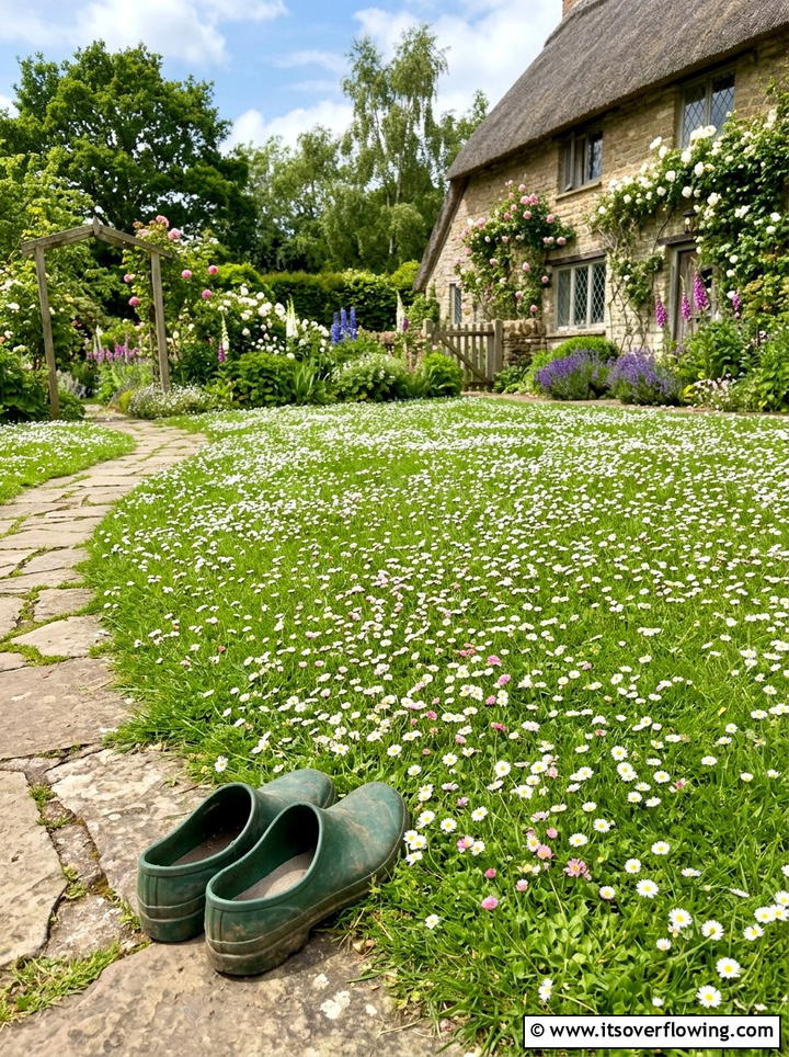 Daisy Patch Lawn - 25 small garden ideas with cottage style