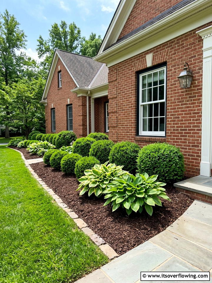 Dark Brown Mulch Foundation Planting - 25 cheap garden ideas with mulch