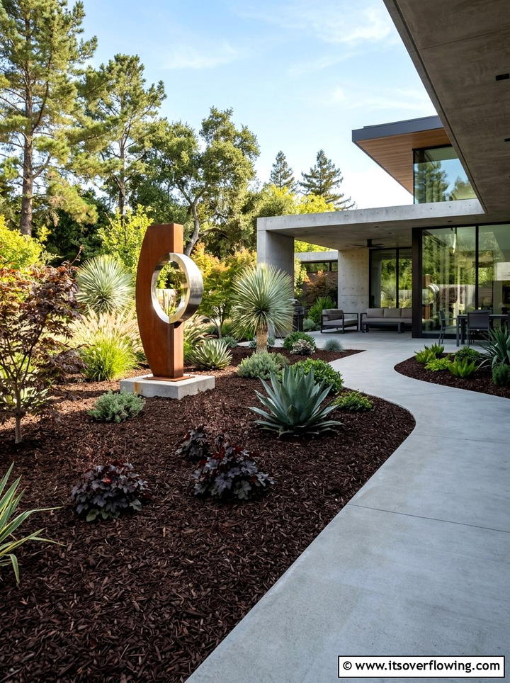 Dark Brown Wood Mulch - 25 garden ideas with mulch
