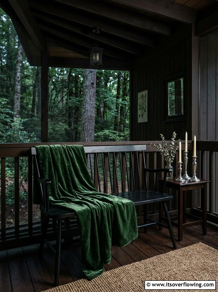 Dark Porch Furniture - 25 front porch decor ideas with throws