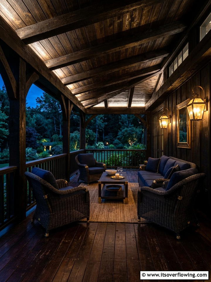 Dark Wood Rustic Porch - 25 front porch ideas with rustic style
