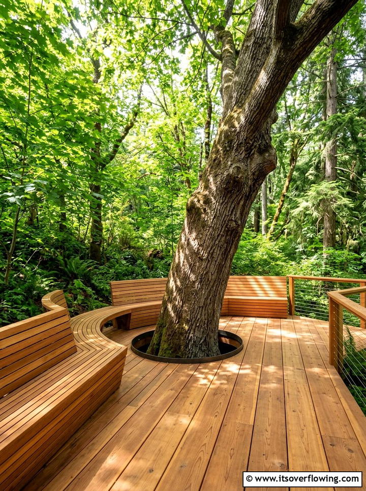 Deck Around Tree - 25 garden ideas with deck