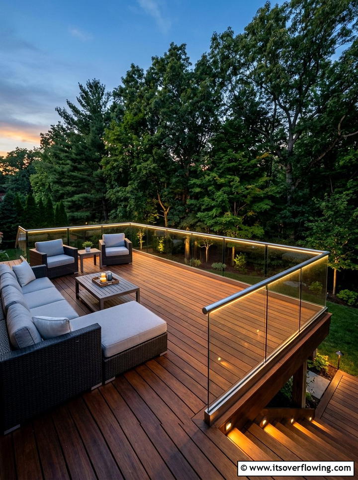Deck Railing Lights - 25 backyard decorating ideas with lights