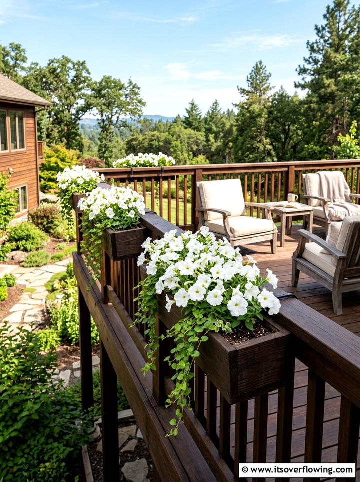 Deck Railing Planter Boxes - 25 garden decor ideas with container groupings