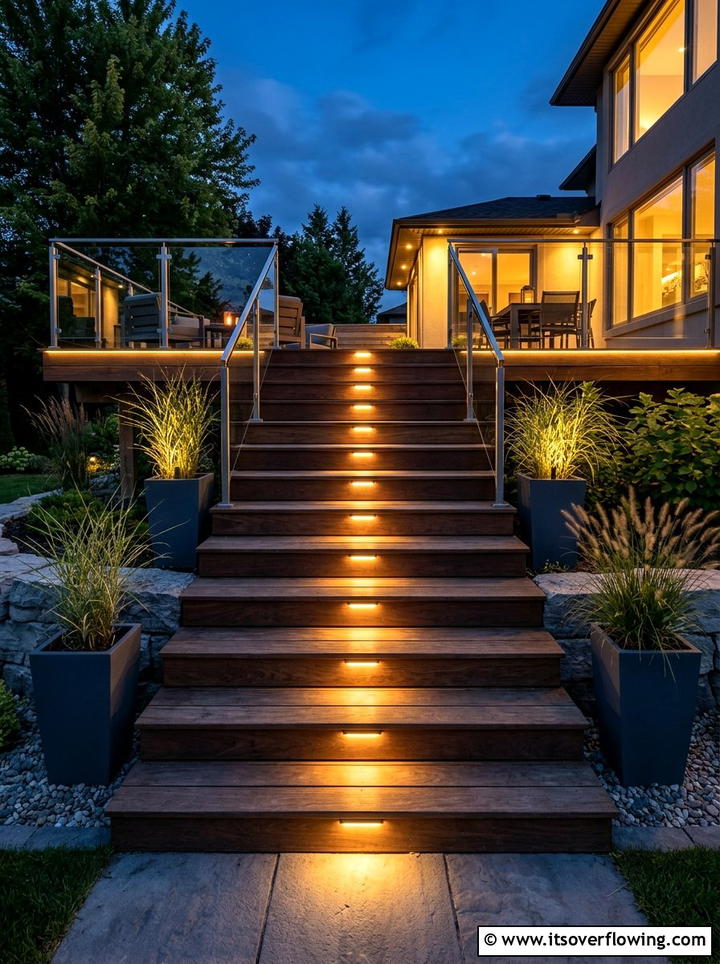 Deck Step Lighting - 25 garden ideas with lights