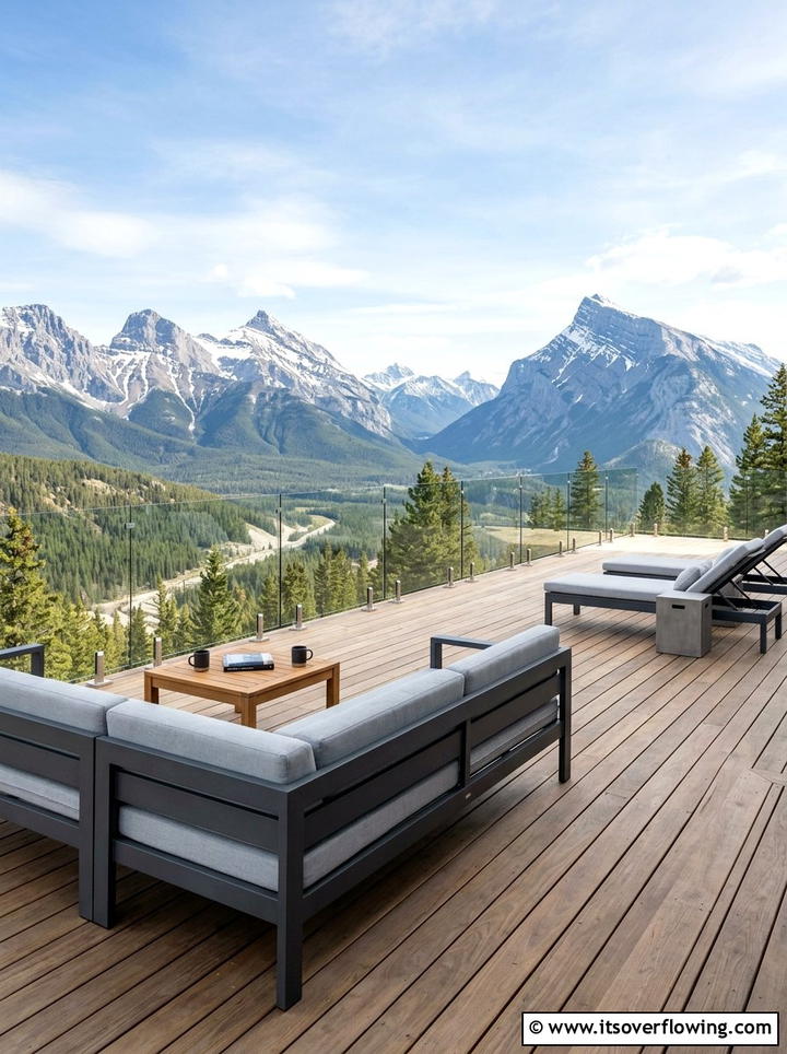Deck With Glass Railing - 25 backyard ideas with wood deck