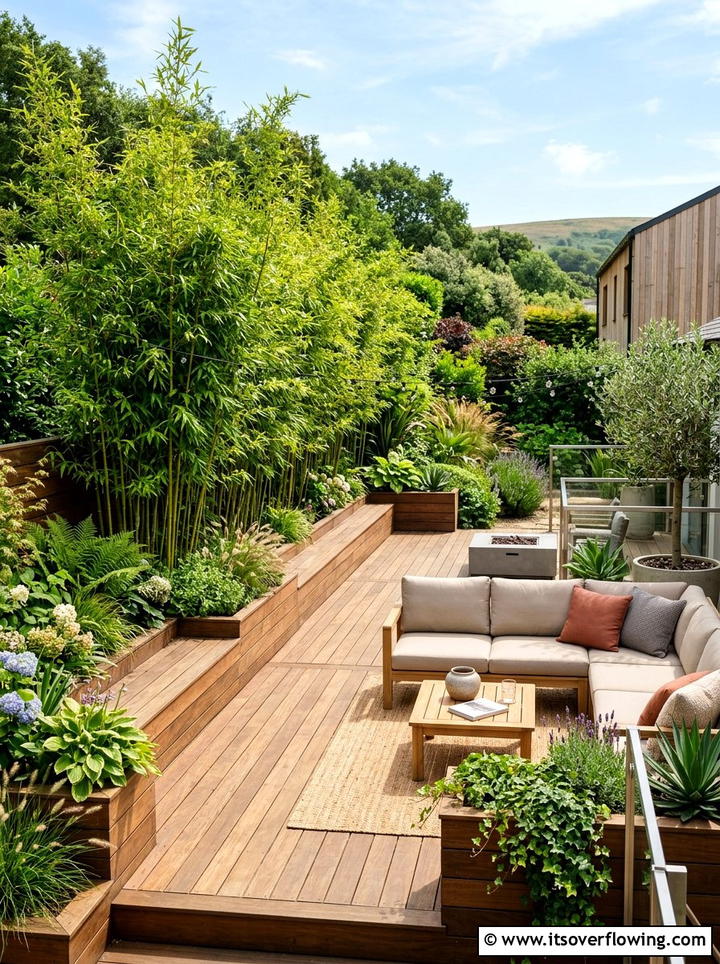Deck garden - 25 creative garden ideas with minimal planting palette