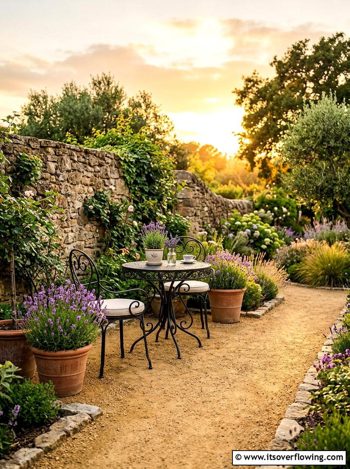 Decomposed Granite Seating - 25 small garden ideas with gravel