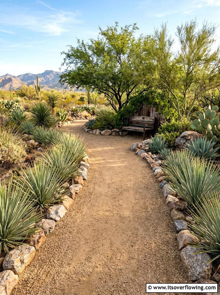 Decomposed Granite Walkway - 25 backyard ideas with drought tolerant plants