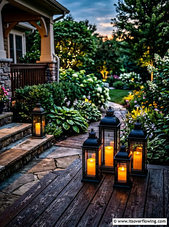 Decorative Floor Lanterns - 25 front porch ideas for deep porch