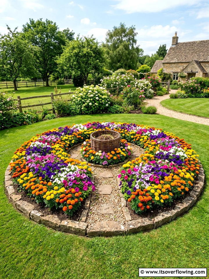 Decorative Flower Keyhole Garden - 25 creative garden ideas with keyhole garden beds