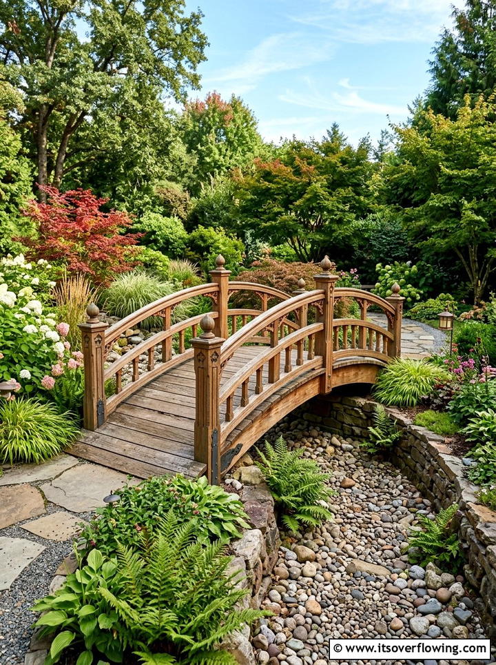 Decorative Garden Bridge - 25 recycled garden ideas with wood scraps