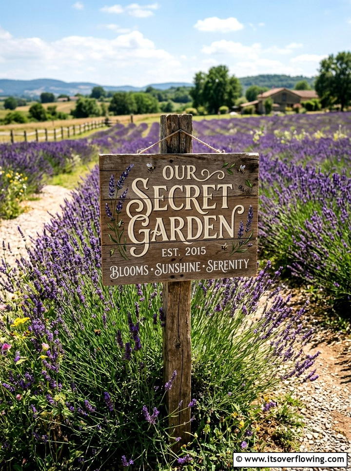 Decorative Garden Sign - 25 upcycled garden ideas with old fence boards