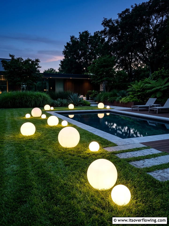 Decorative Globe Lights - 25 garden ideas with lights