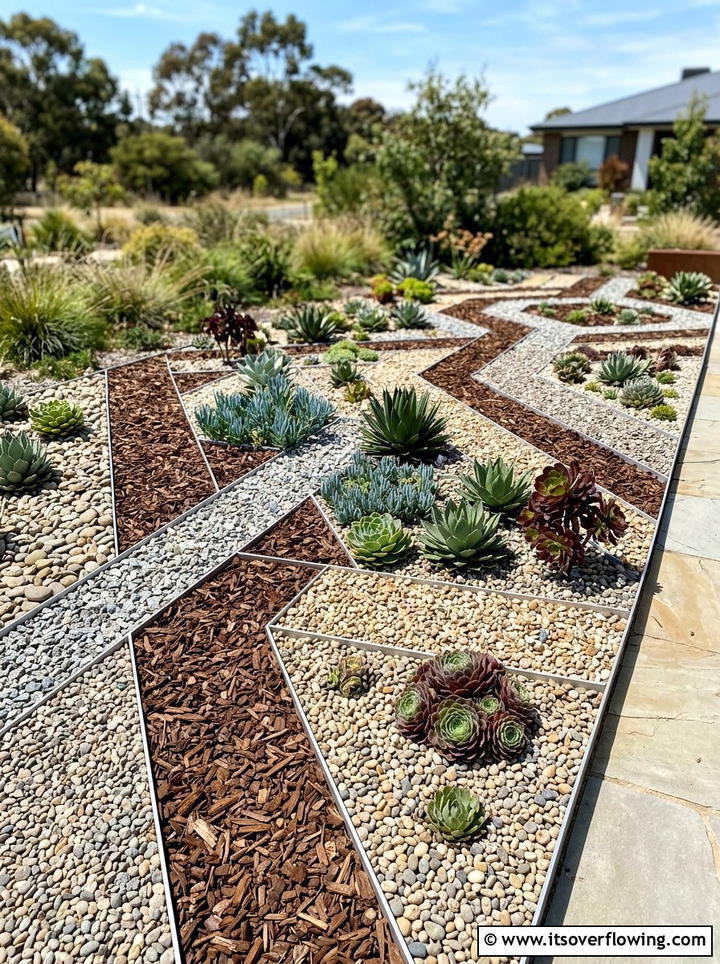 Decorative Gravel And Mulch Mix - 25 cheap garden ideas with mulch