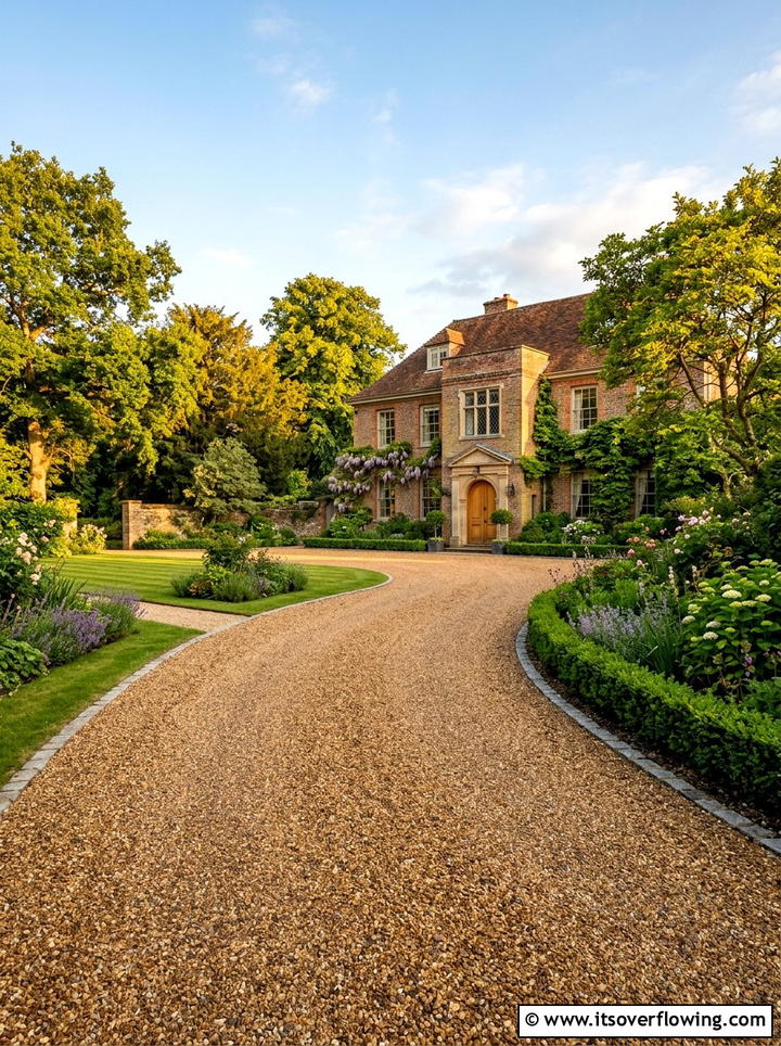 Decorative Gravel Driveway - 25 garden ideas with gravel
