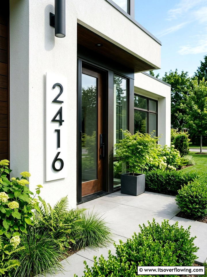Decorative House Numbers - 25 cheap garden ideas with curb appeal upgrades