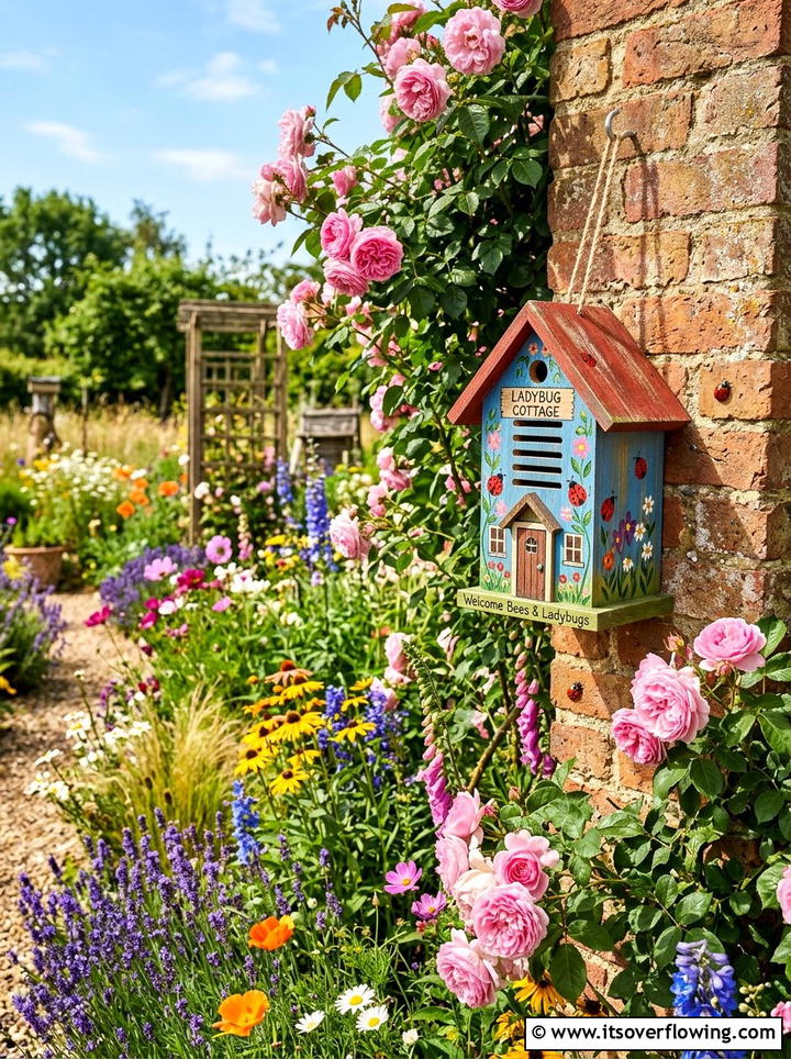 Decorative Insect House For Ladybugs - 25 garden decor ideas for pollinator gardens