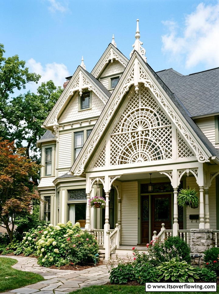 Decorative Lattice Gable Trim - 25 front porch ideas with lattice panels