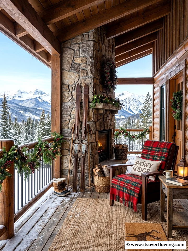 Decorative Ski - 25 front porch ideas for cold climates