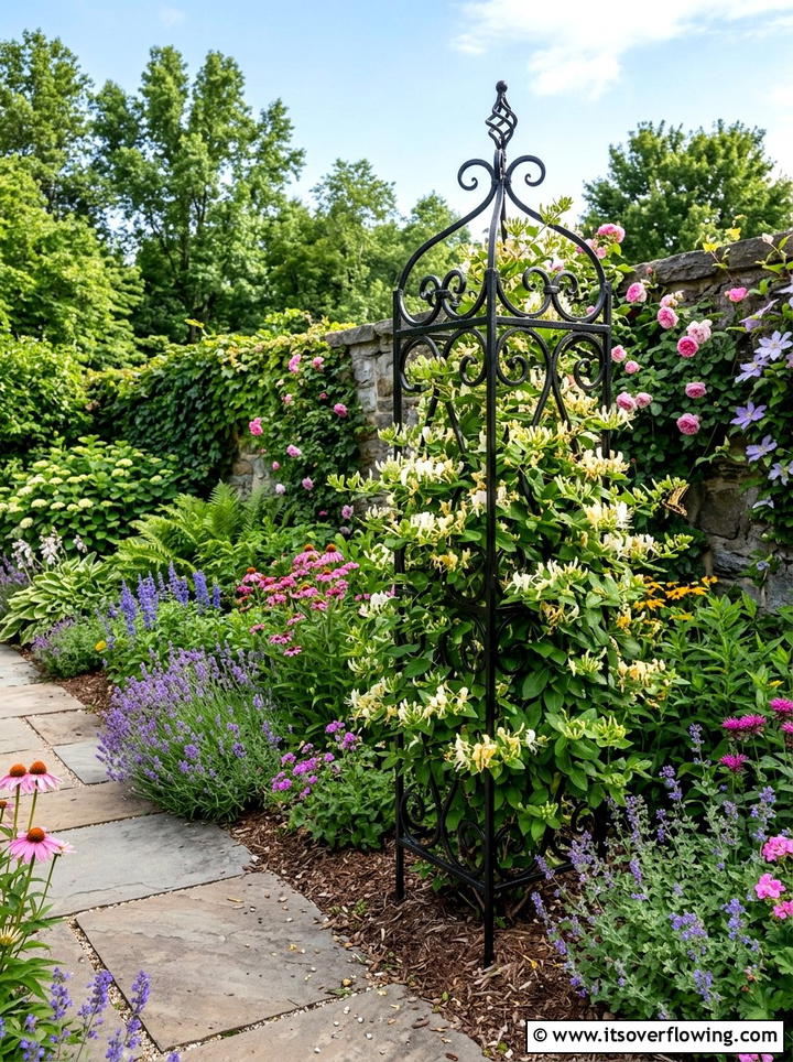 Decorative Trellis For Flowering Vines - 25 garden decor ideas for pollinator gardens