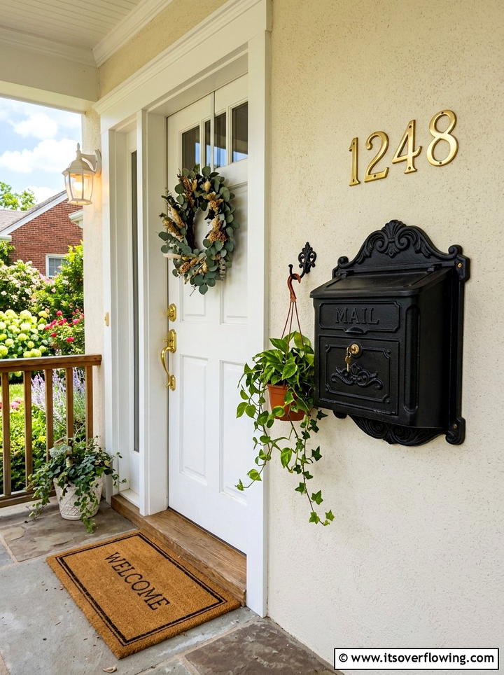 Decorative Wall Mailbox - 25 front porch ideas on a budget