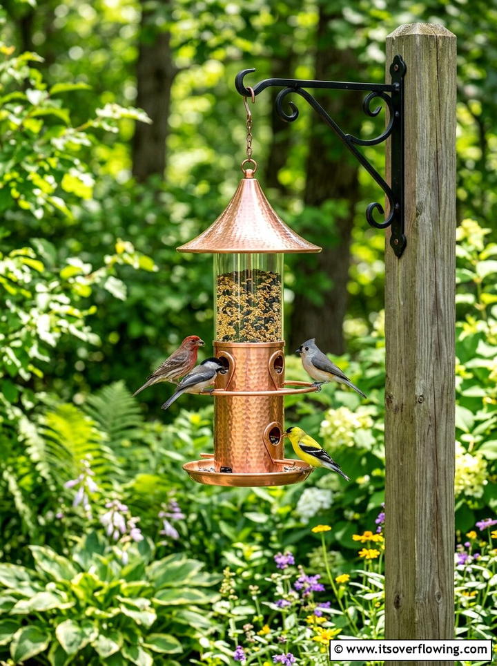 Decorative bird feeder - 25 garden decor ideas for apartments