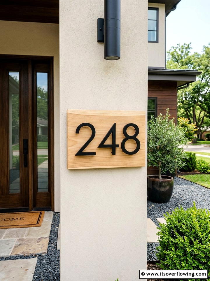 Decorative house numbers - 25 front porch ideas for small porches