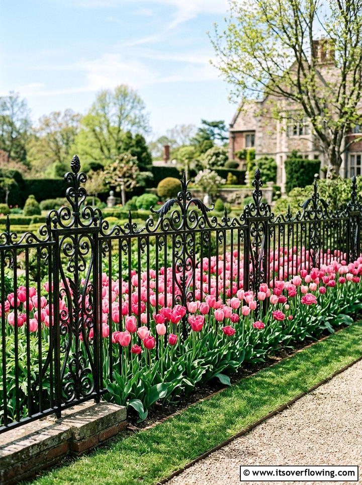Decorative metal fence - 25 garden ideas with edging