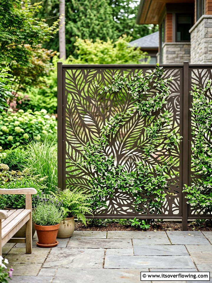 Decorative privacy screen - 25 small garden ideas for patio