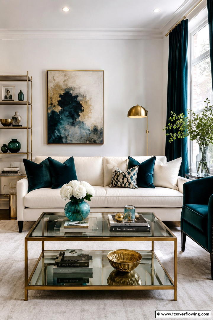 Deep Teal Accents - 50 Fall Decor Trends 2025 to Inspire Seasonal Style