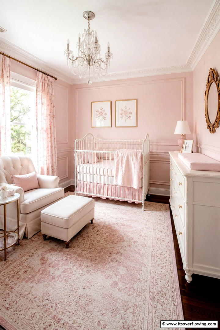 Delicate Blush Pink - 30 Soothing Nursery Color Ideas for a Calming Atmosphere