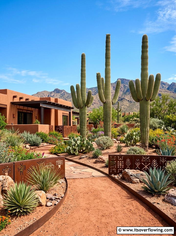 Desert Inspired Landscape - 25 backyard ideas with low maintenance plants