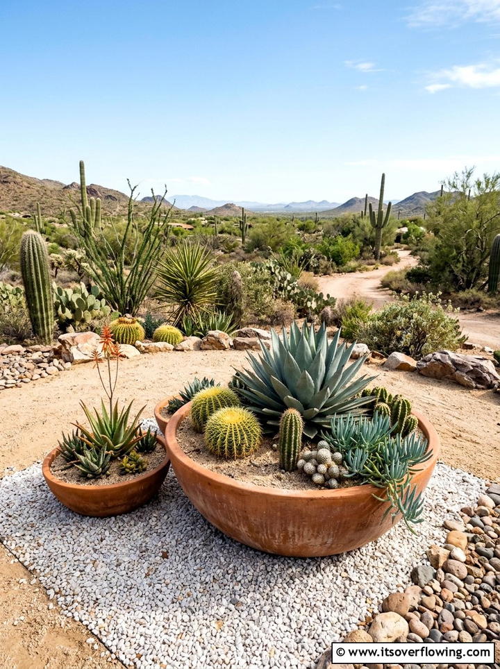 Desert Landscape Container - 25 backyard ideas with container garden