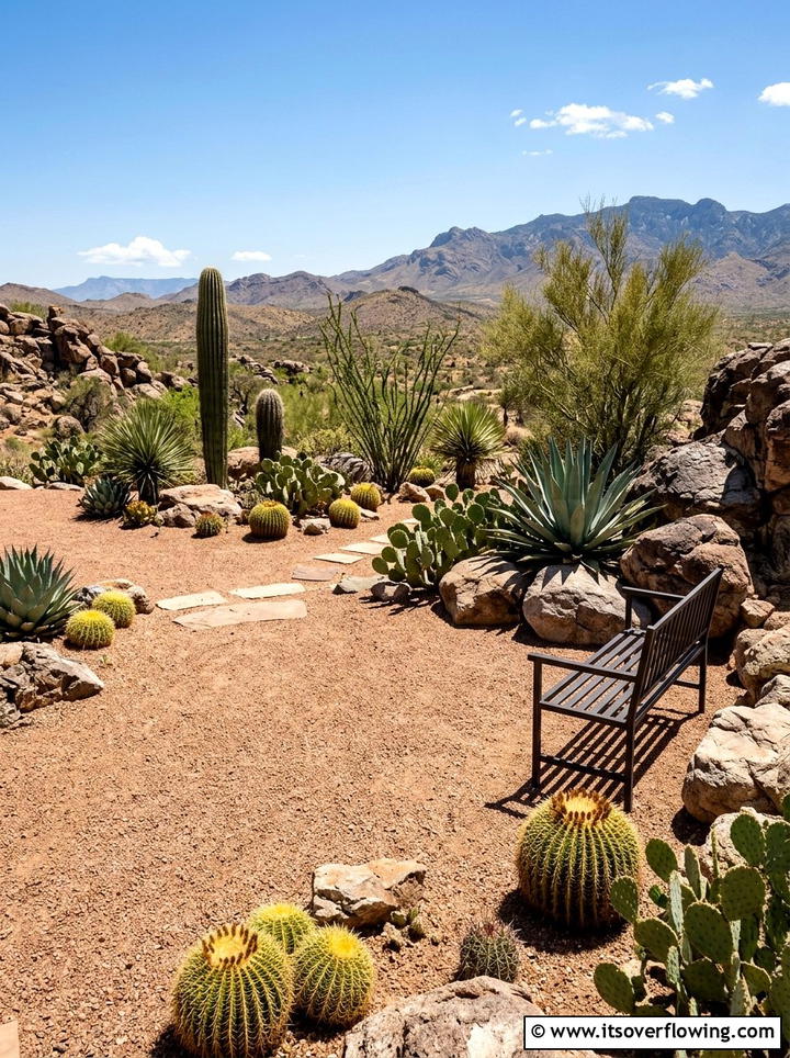 Desert Landscape Gravel Patio - 25 backyard ideas with gravel patio