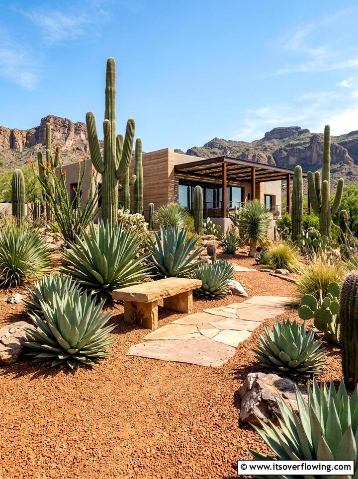 Desert Landscape Retreat - 25 backyard ideas with meditation corner