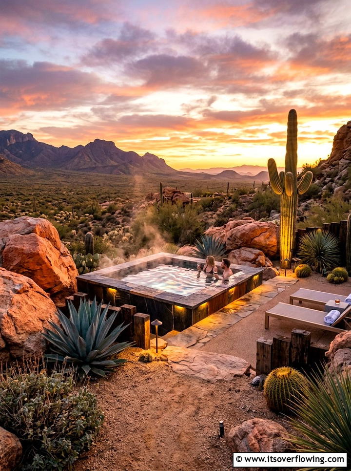 Desert Landscape With Hot Tub - 25 backyard ideas with hot tub