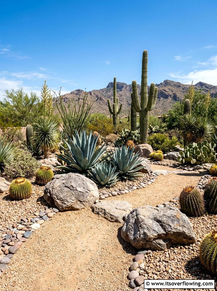 Desert Rock Garden - 25 backyard ideas with no grass
