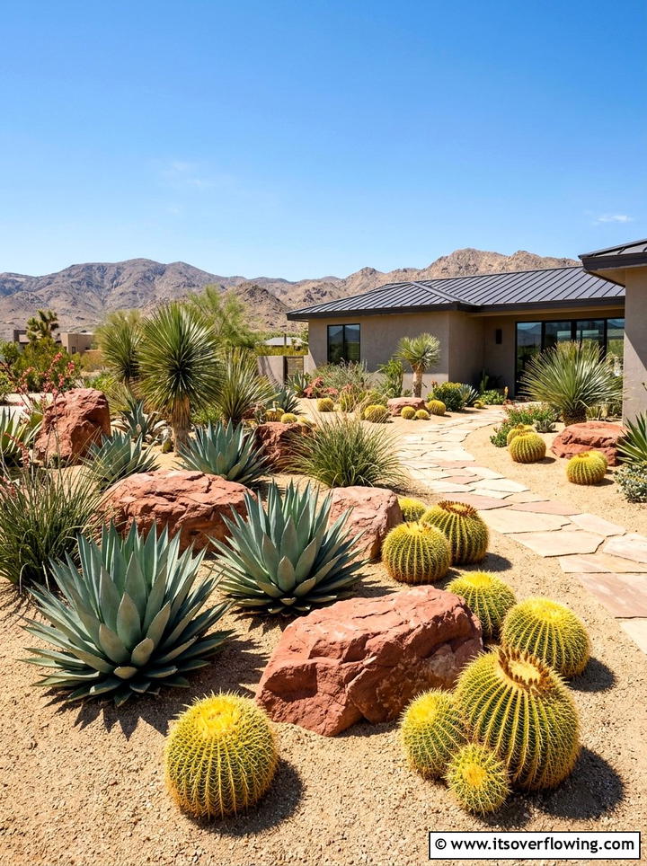 Desert Xeriscape Yard - 25 backyard ideas for flat yards