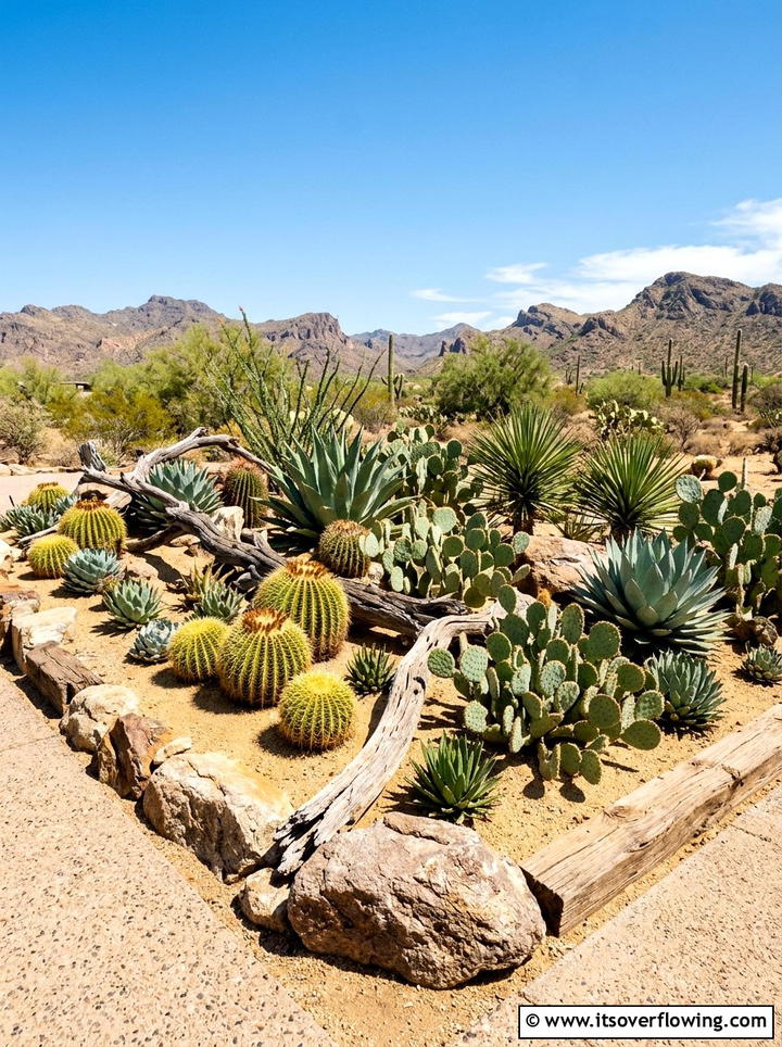 Desert landscape succulent bed - 25 garden design ideas with succulent beds