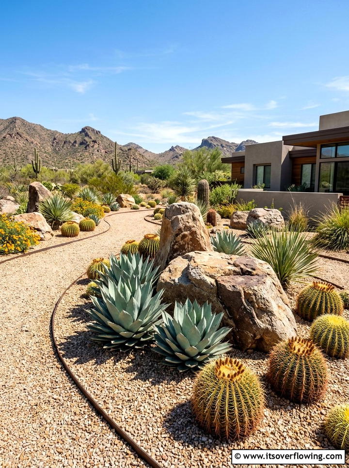 Desert landscaping with gravel - 25 garden design ideas with rock gardens